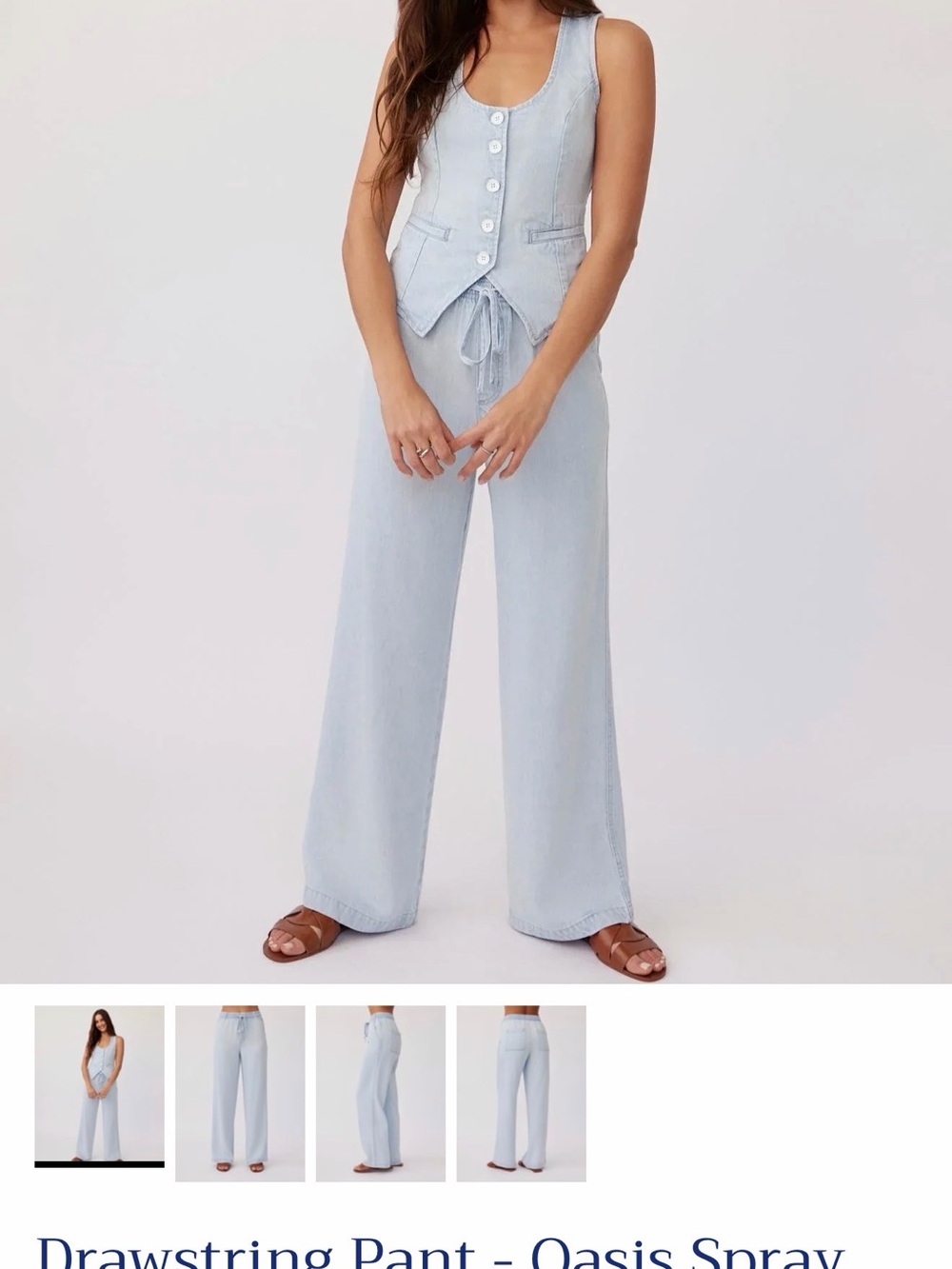 Bella Dahl Oasis Spray wash drawstring jeans- NWOT